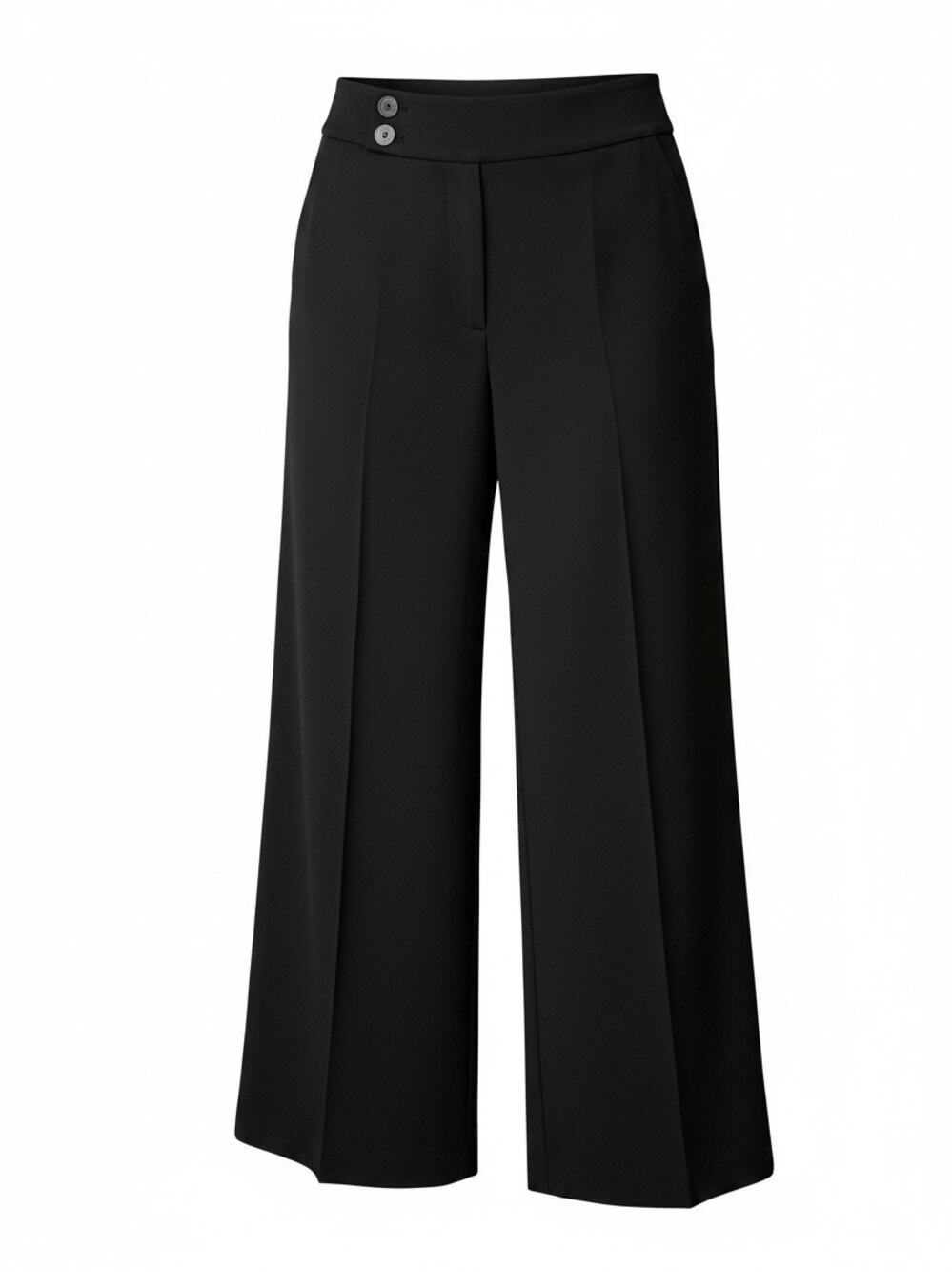 Jones New York Women Black Pull On Wide Leg Pinktuck Trousers Size 2X-NWT